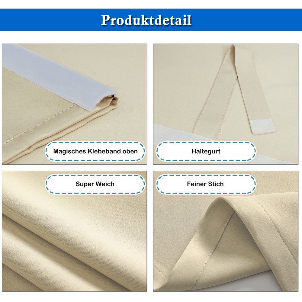 Qelus Raumteiler Verdunkelungstürvorhang Französischer Türvorhang Fensterpa günstig online kaufen