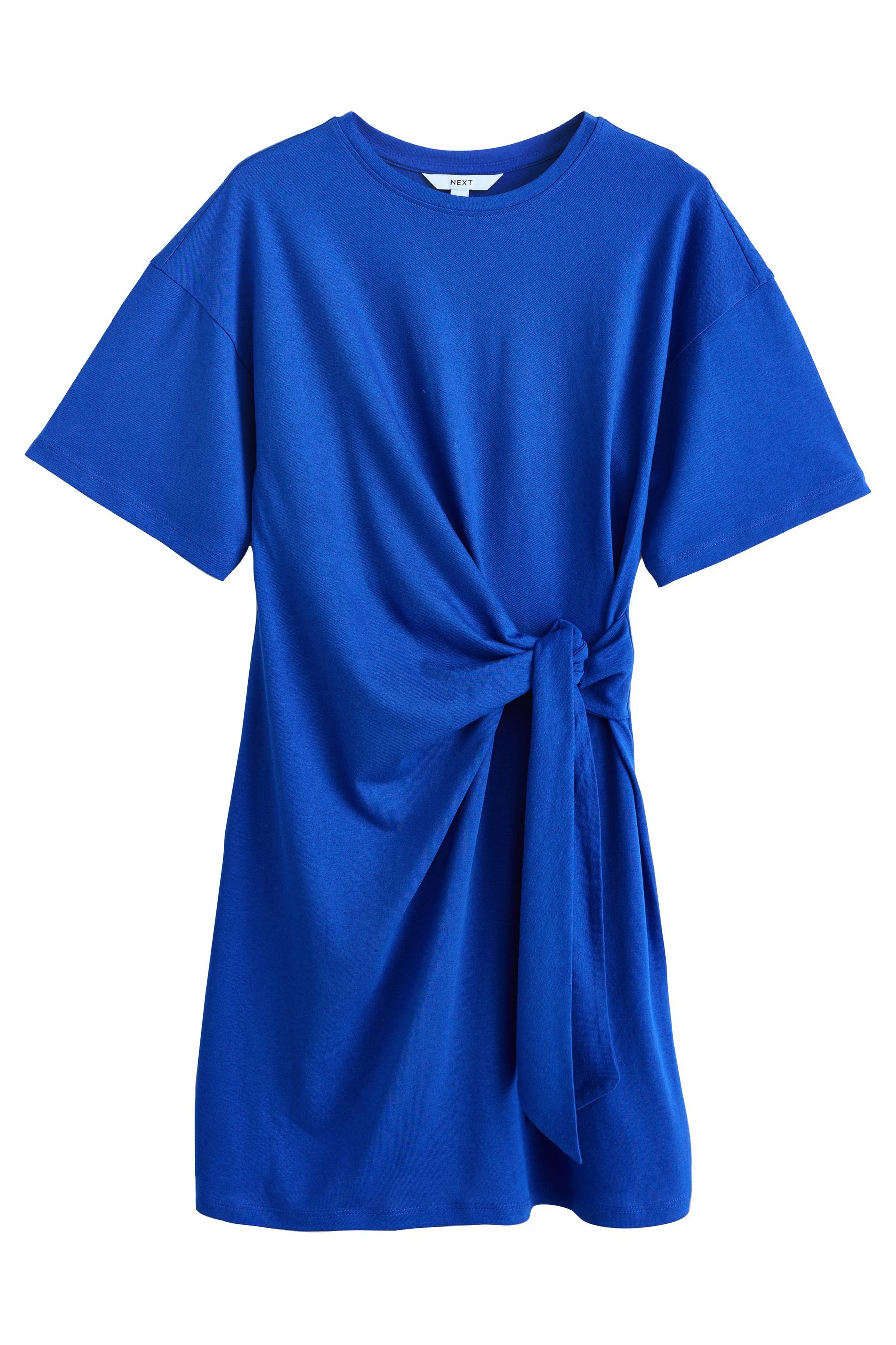 Shirtkleid Mini-T-Shirt-Kleid mit Bindegürtel, Kurzgröße