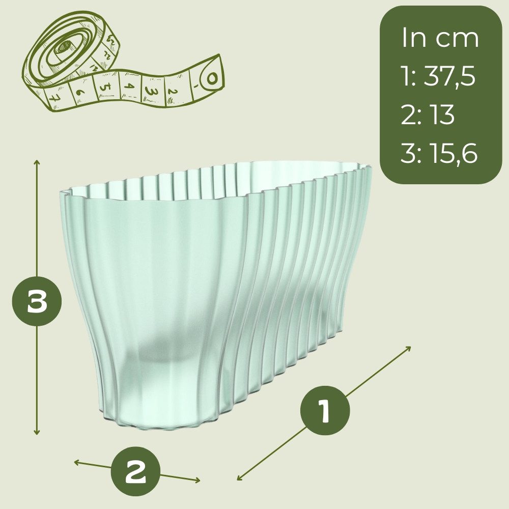 GarPet Blumentopf Orchideentopf Transparent Länglicher Orchideenkasten mit günstig online kaufen