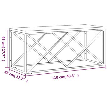 vidaXL Couchtisch Couchtisch Edelstahl und Altholz Massiv (1-St)