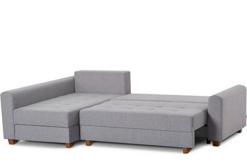 Konsimo Ecksofa REVO Ecksofa mit 2 bettkasten, mit universelle Ottomane, Kissenbezug abnehmbar durch Reißverschluss