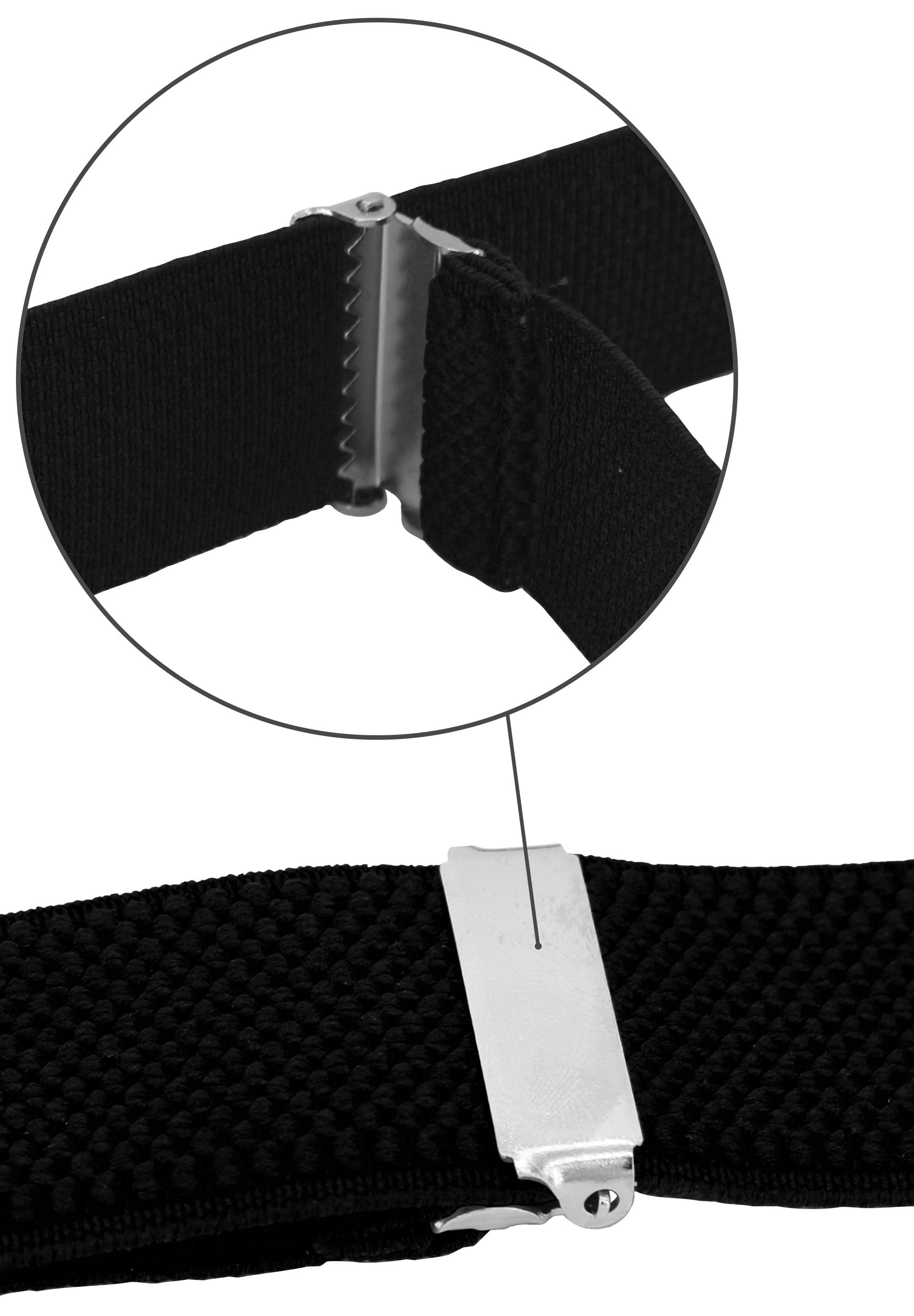 Fabio Farini Hosenträger Schmales Y-Design mit 2,5cm Breite verstellbar mit extra starken Clipverschluss, Schwarz – Bild 4 von 5