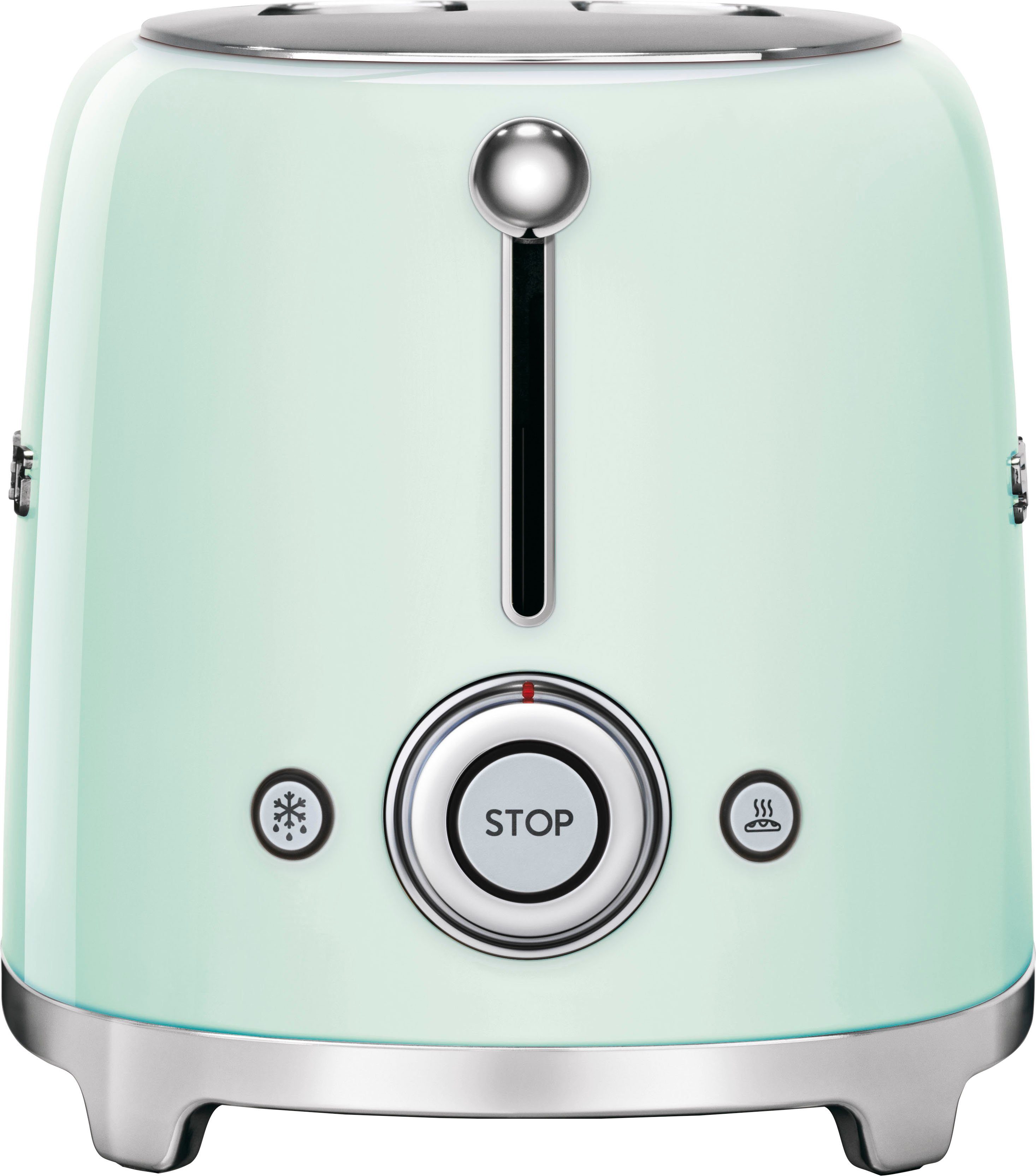Smeg Toaster TSF01PGEU, 2 kurze Schlitze, für 2 Scheiben, 950 W
