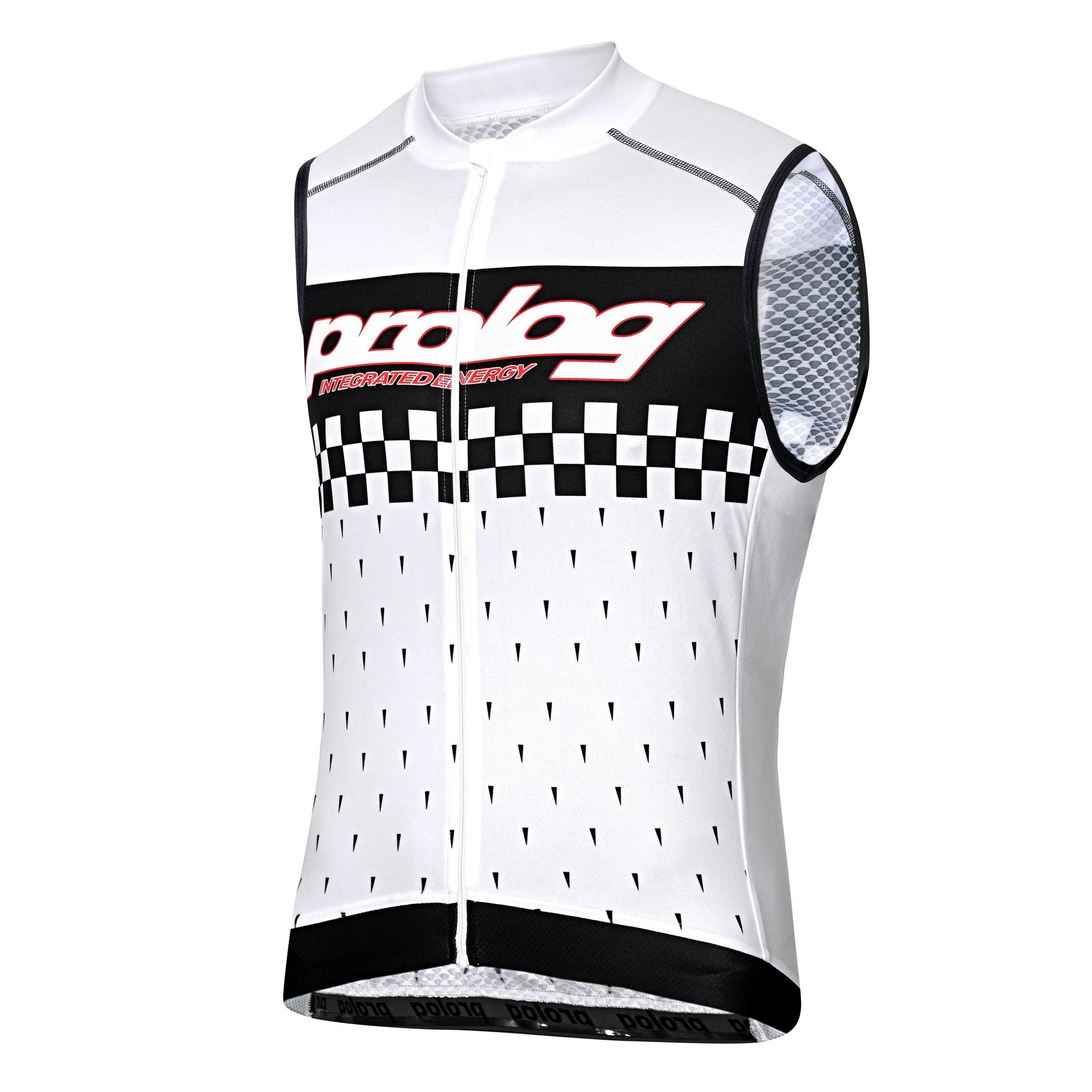 prolog cycling wear Radtrikot Herren Fahrradtrikot ärmellos „Integrated Energy White“