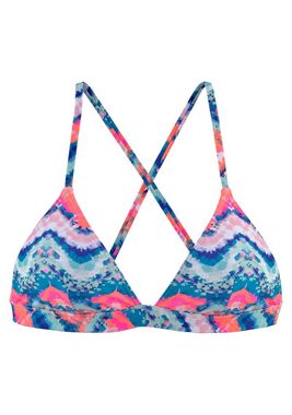 Venice Beach Triangel-Bikini-Top Face, mit sommerlichem Print