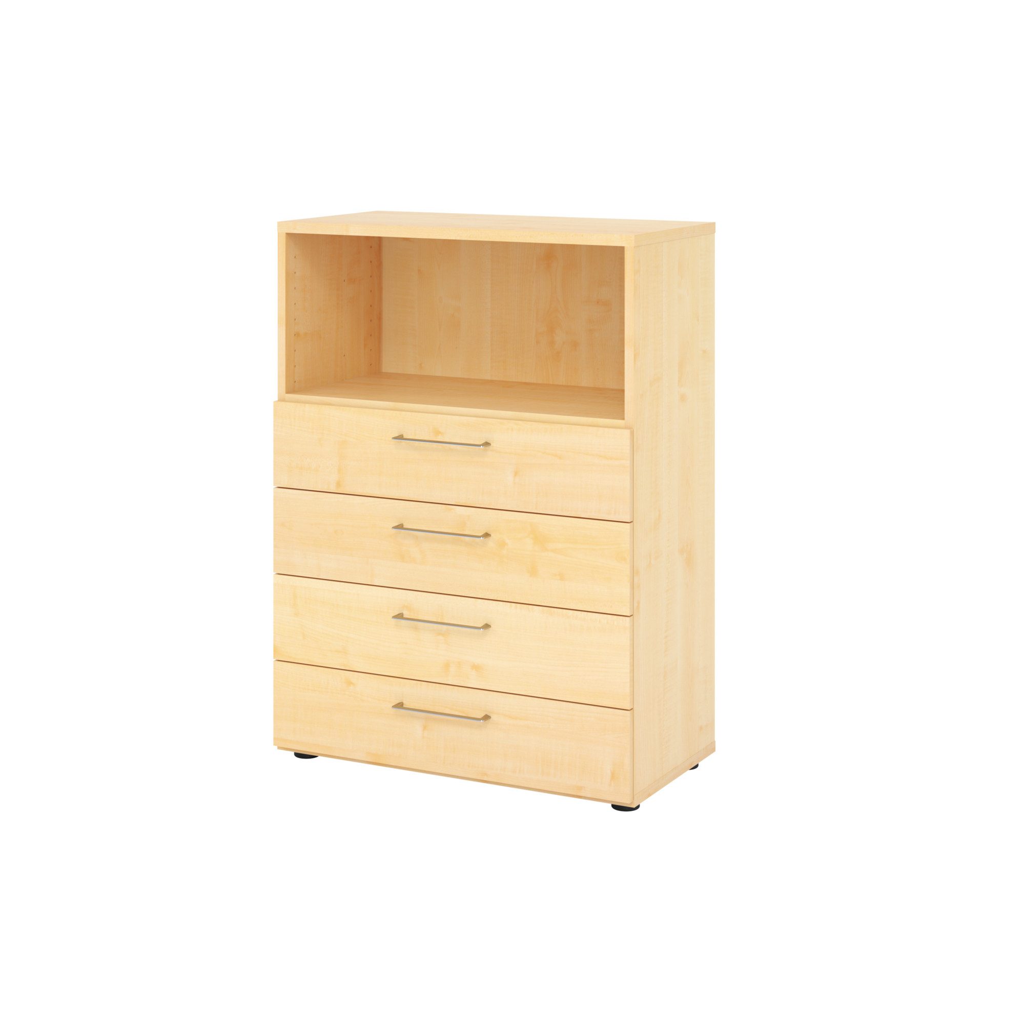 Aktenschrank Regal 3OH 4 Schübe Ahorn/Ahorn