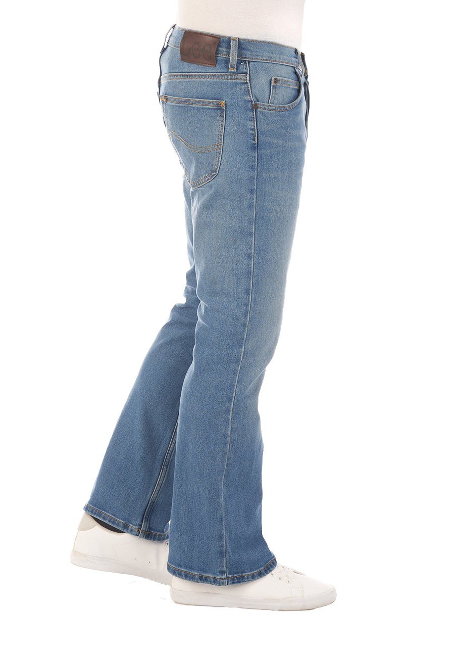 Stretch mit Cut Used Hose Bootcut-Jeans Lee® Denver Boot Fever (LSS1HDBZ3) Blue Jeanshose Herren Denim