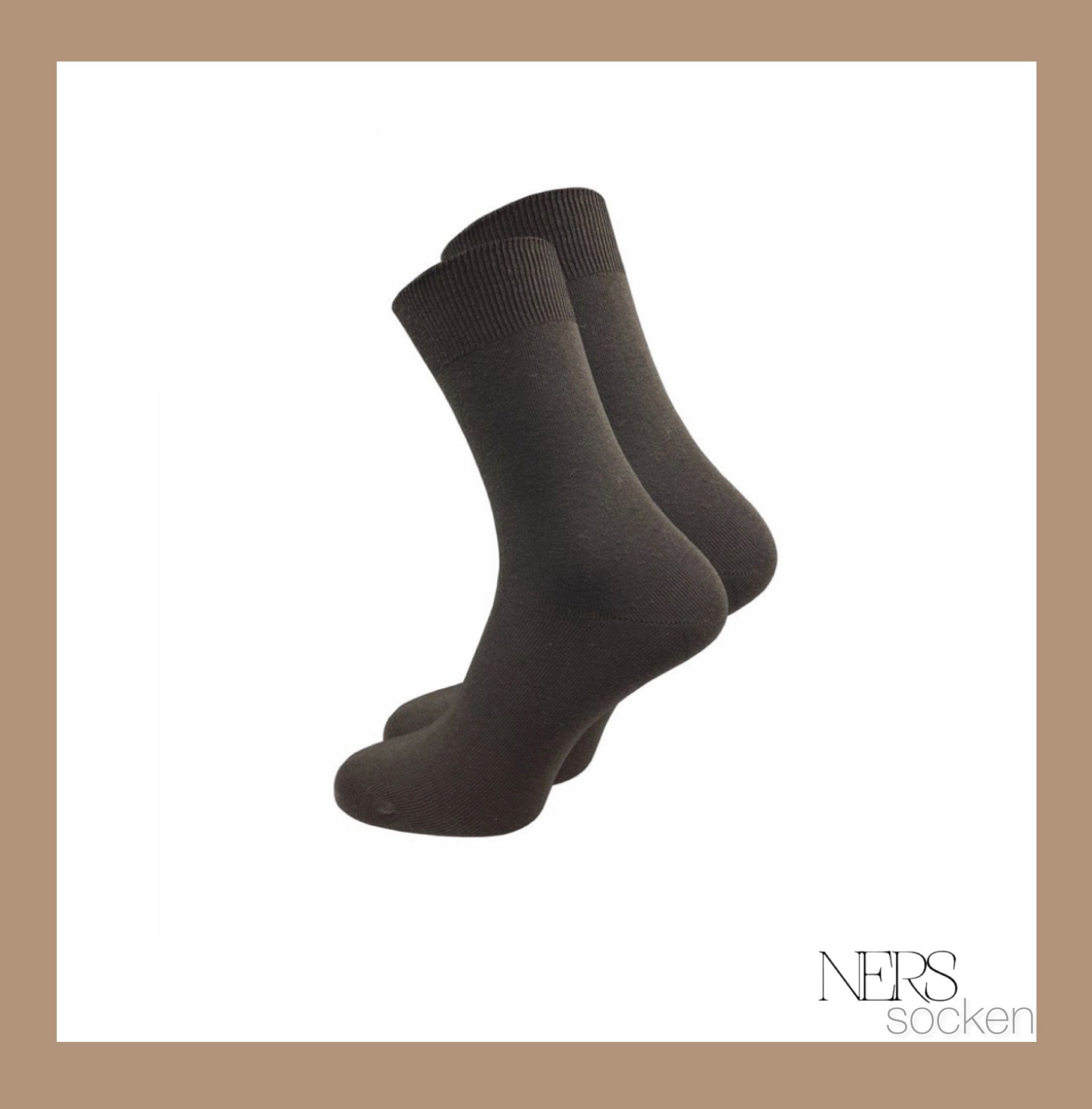 NERS Businesssocken für Damen und Herren aus %100 Baumwolle Ohne drückende  Naht (10-Paar, 10 Paar) für Business und Freizeit. Socken mit  venenfreundlichem Komfortbund