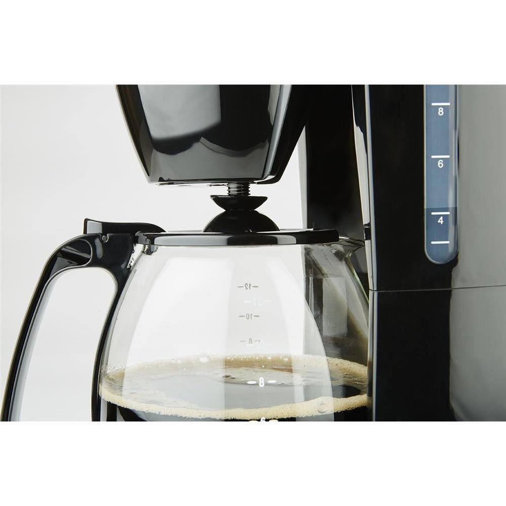 Kaffeekanne, Schwarz mit Filterkaffeemaschine KORONA Permanentfilter Kaffeeautomat, Glaskanne, Kaffeemaschine Papierfilter 10115, 1x4, 1x4, 1.5l