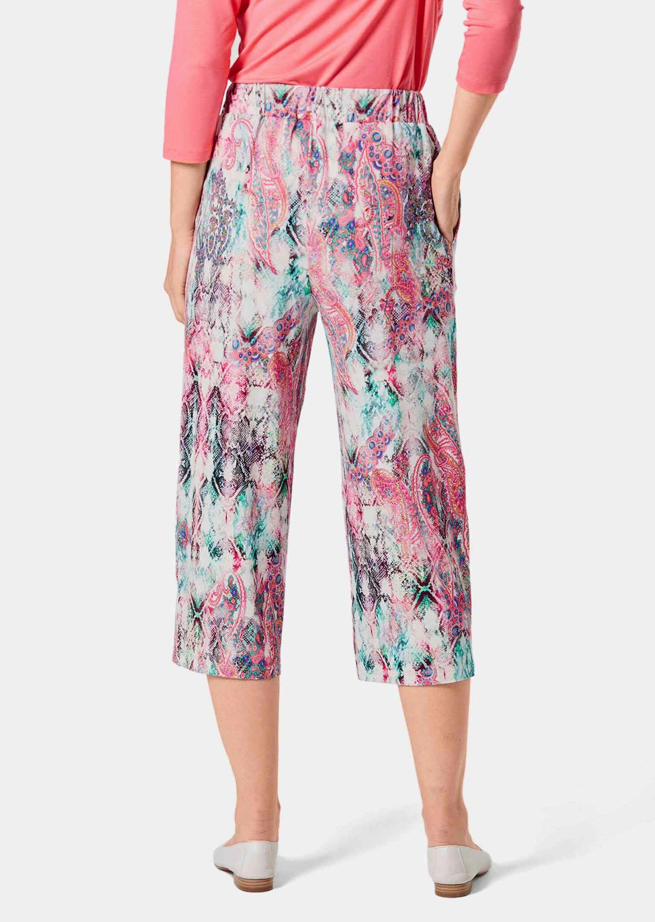 GOLDNER Stoffhose Attraktive Druckhose Louisa mit weichem Fall