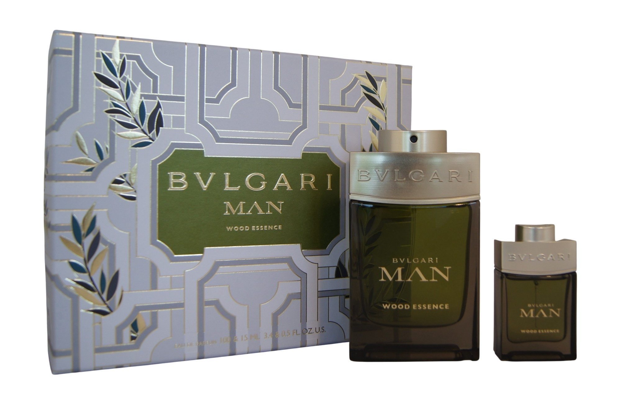 BVLGARI Duft-Set Bvlgari Man Wood Essence Парфюмы edp 100ml + Парфюмы 15ml, 1-tlg.