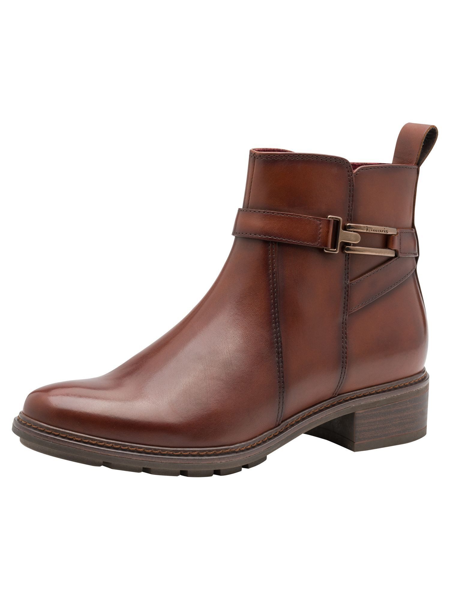 Tamaris ANTIshokk, ANTIslide, TOUCH-IT aus Leder Stiefelette ANTIshokk
