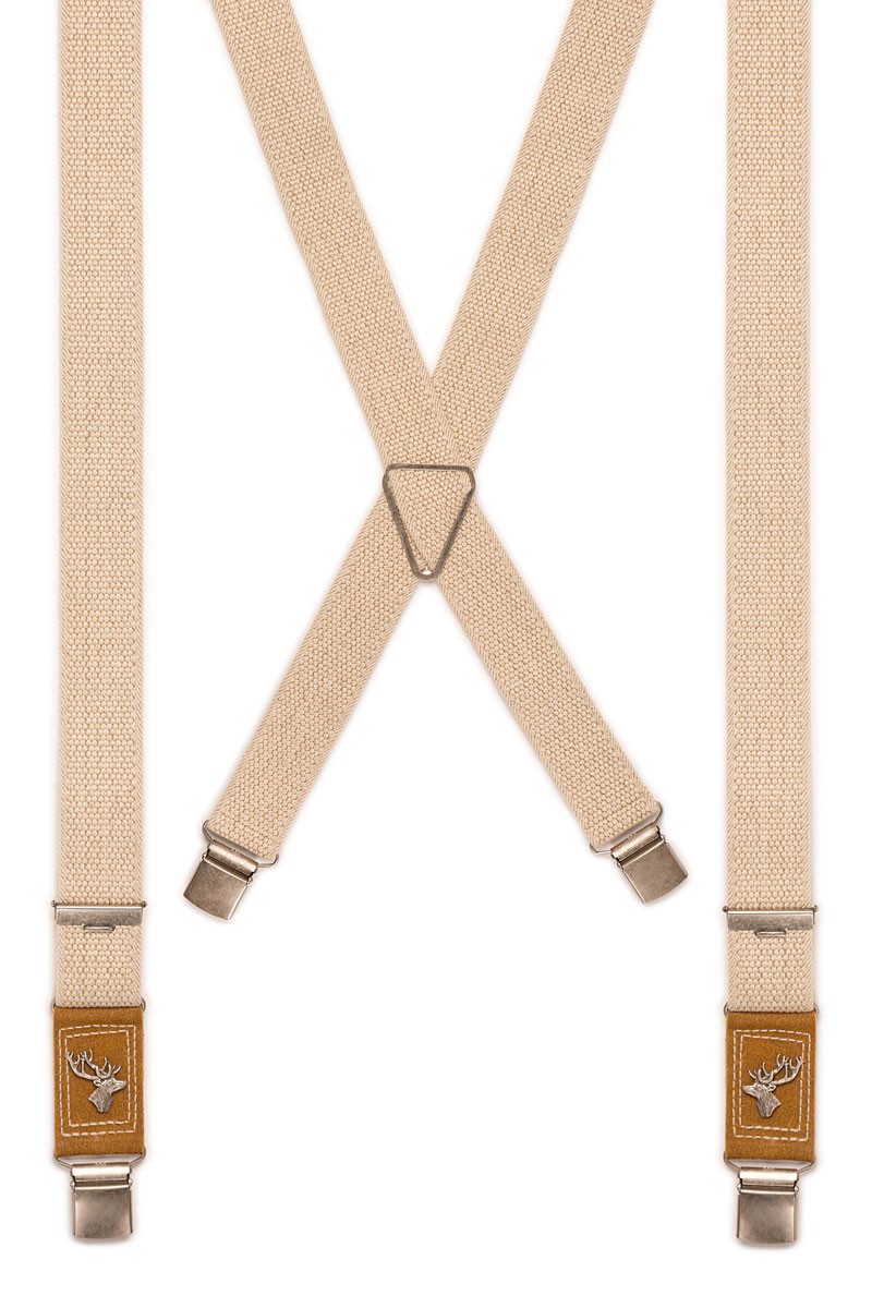 Luise Steiner Trachtenlederhose Trachten Hosenträger - HAAG - natur, braun, oliv