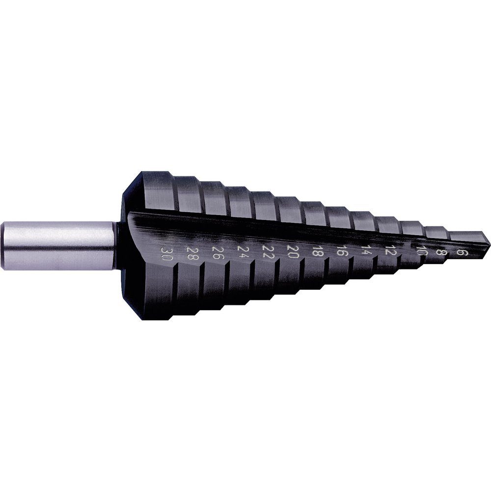Metallbohrer Exact 50061 HSS Stufenbohrer 4 - 12 mm TiAIN Gesamtlänge 80 mm 3-Fläc