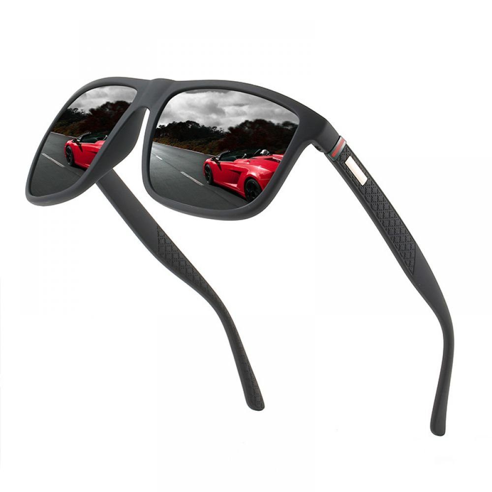 Jormftte UV-Schutz Polarisiert Retro UV400 Sonnenbrille Vintage Sonnenbrille Herren