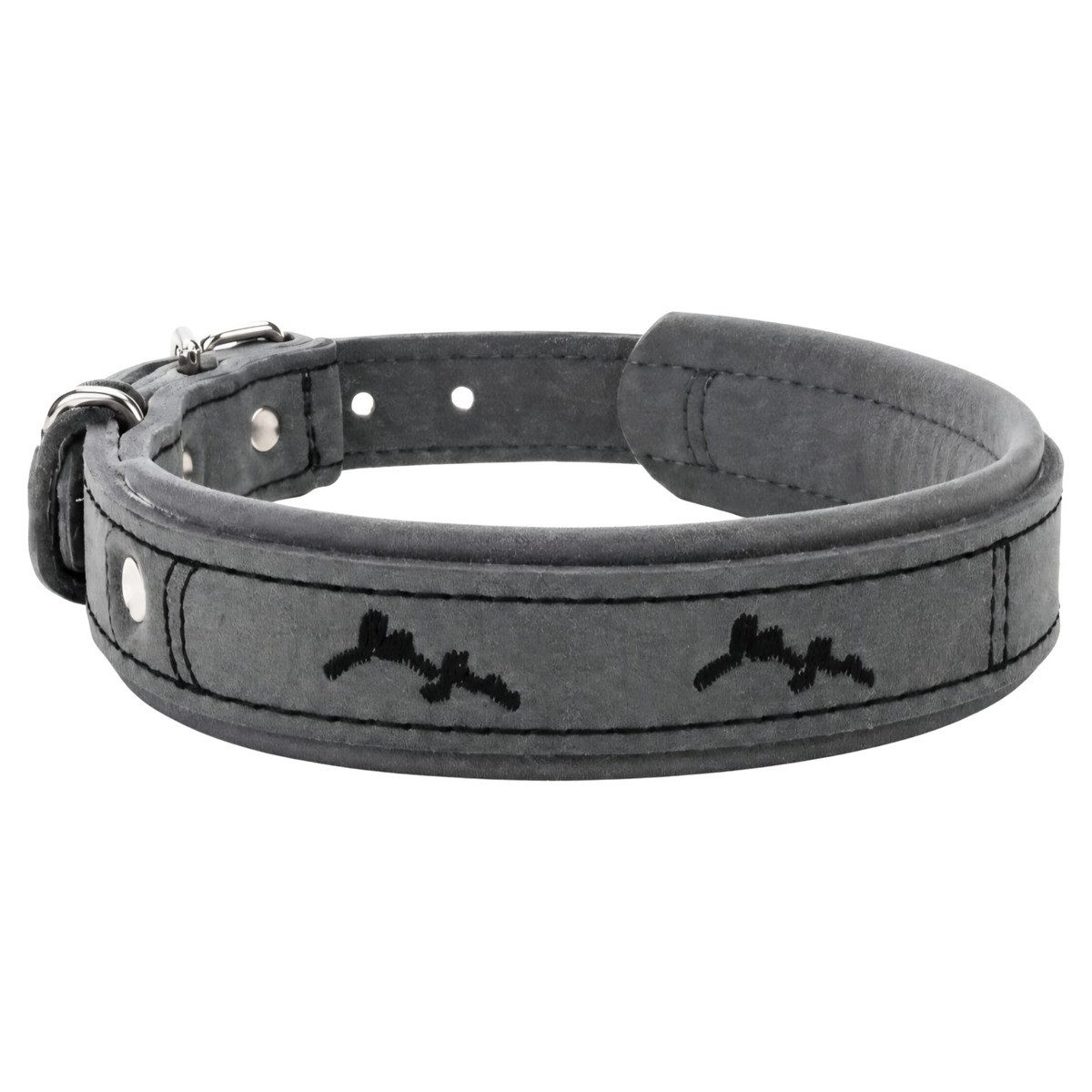 Das Lederband Hunde-Halsband Halsband Zweiburgen Granite/Granite