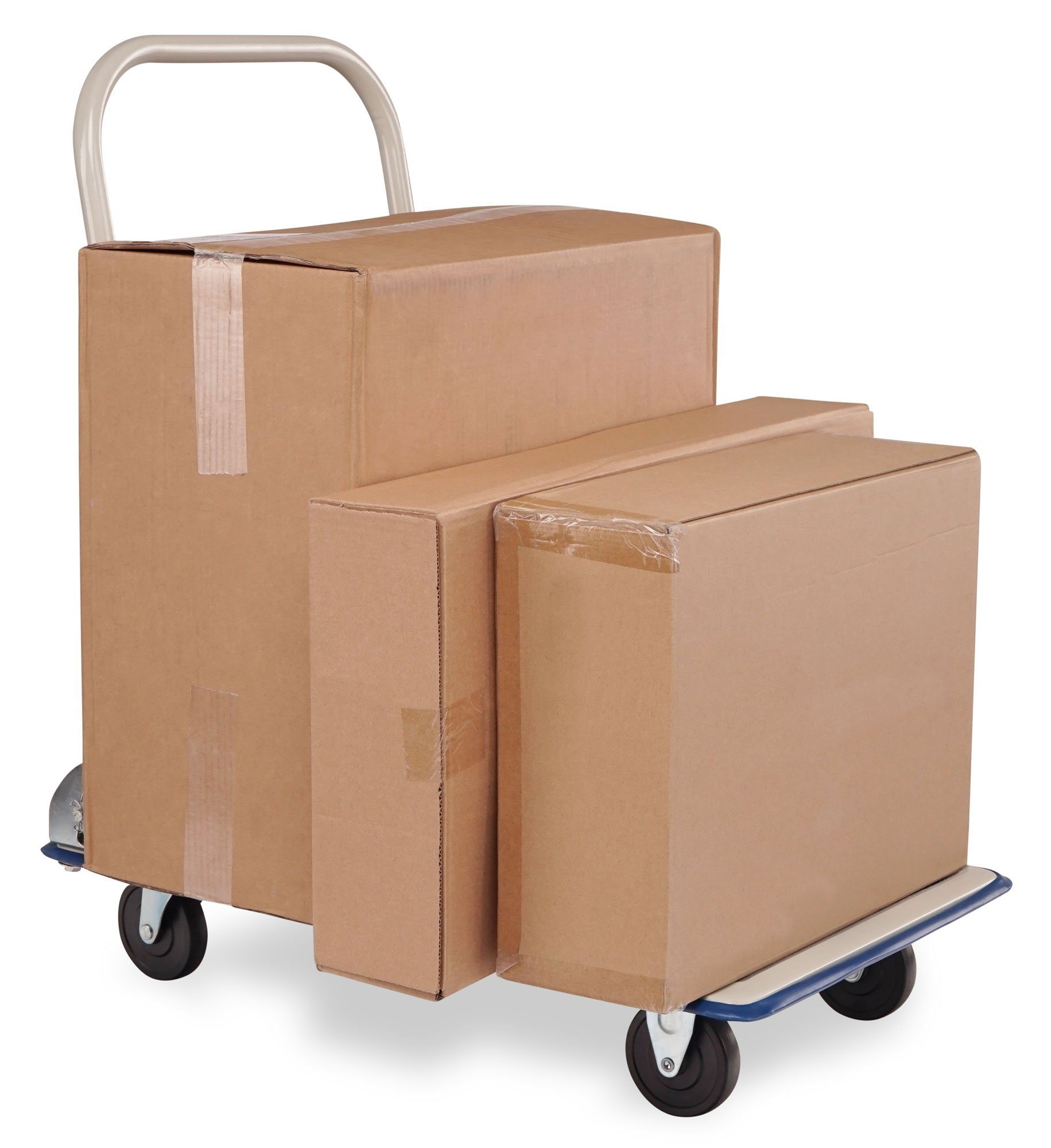 Stagecaptain Handwagen Plattformwagen 2x Set - Transportkarre, Handgriff mit Fußbedienung