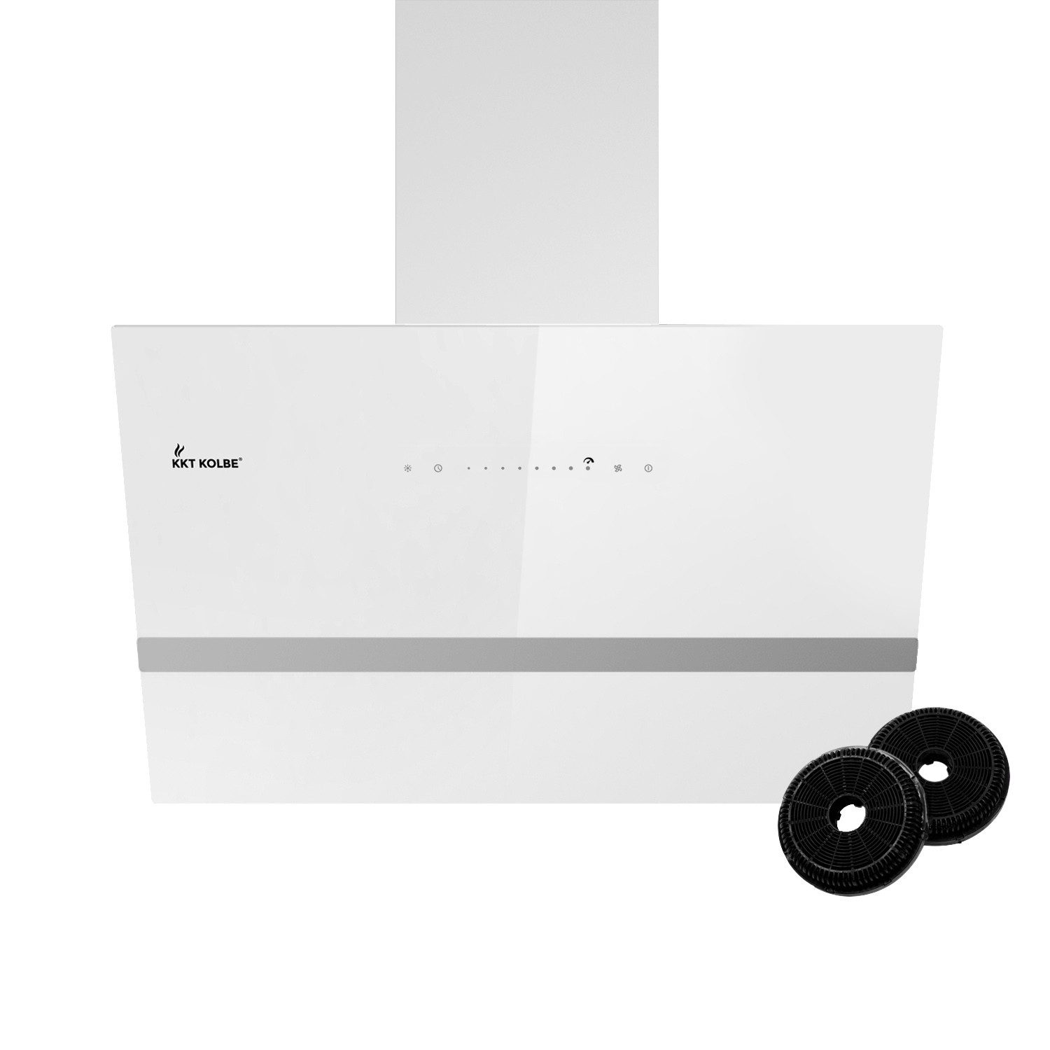 KKT KOLBE Wandhaube Dunstabzugshaube 60cm EASY6005WM RGBW Ambientebeleuchtung Abzugshaube / Abluft / 60cm / Weiß / Glas / LED / Smarte WiFi-App