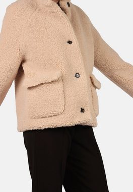 Fuchs Schmitt Fellimitatjacke Webpelz Jacke mit Stehkragen, Knopfleiste und aufgesetzten Taschen