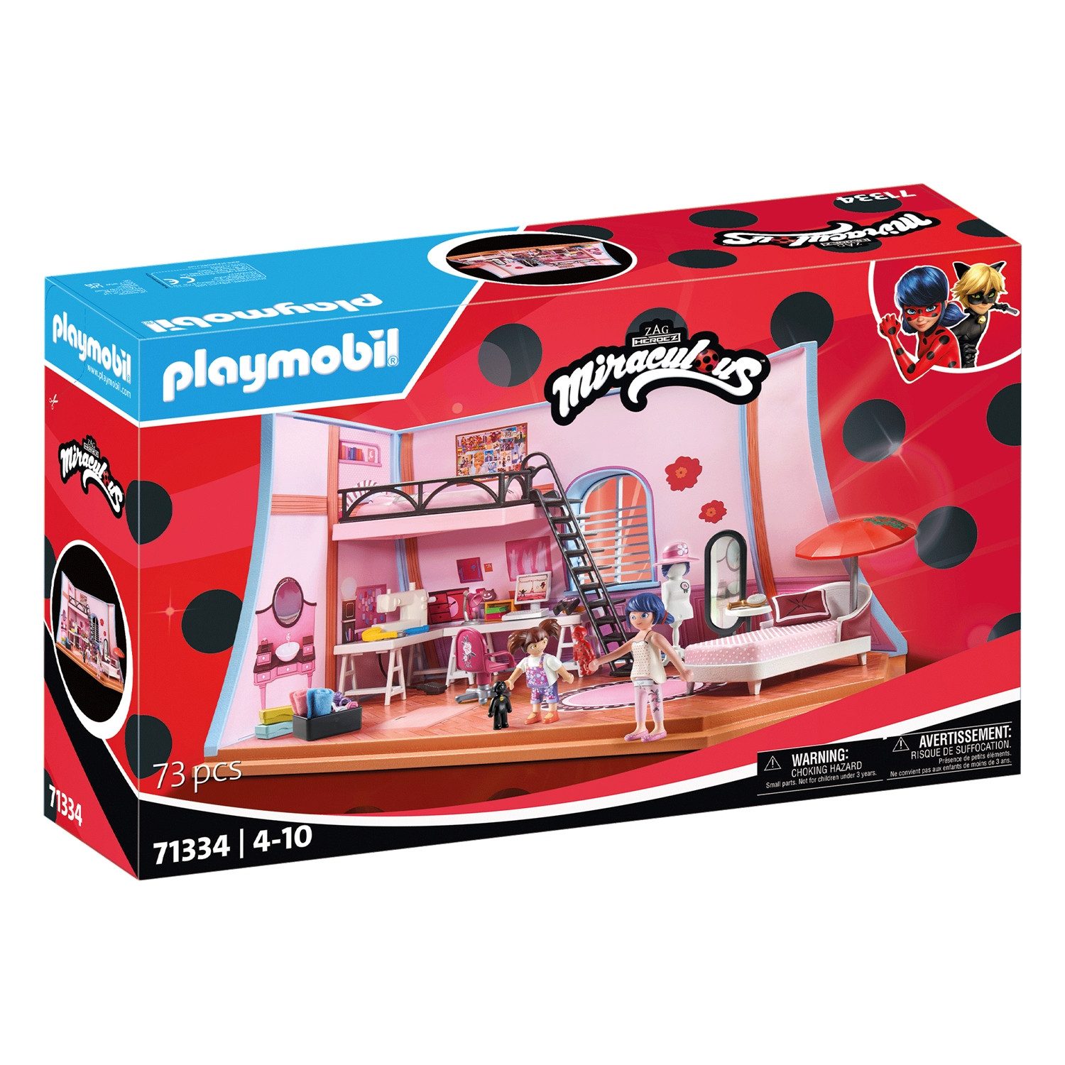 Playmobil® 71334 Miraculous Ladybug: Marinettes Loft Konstruktions-Spielset günstig online kaufen