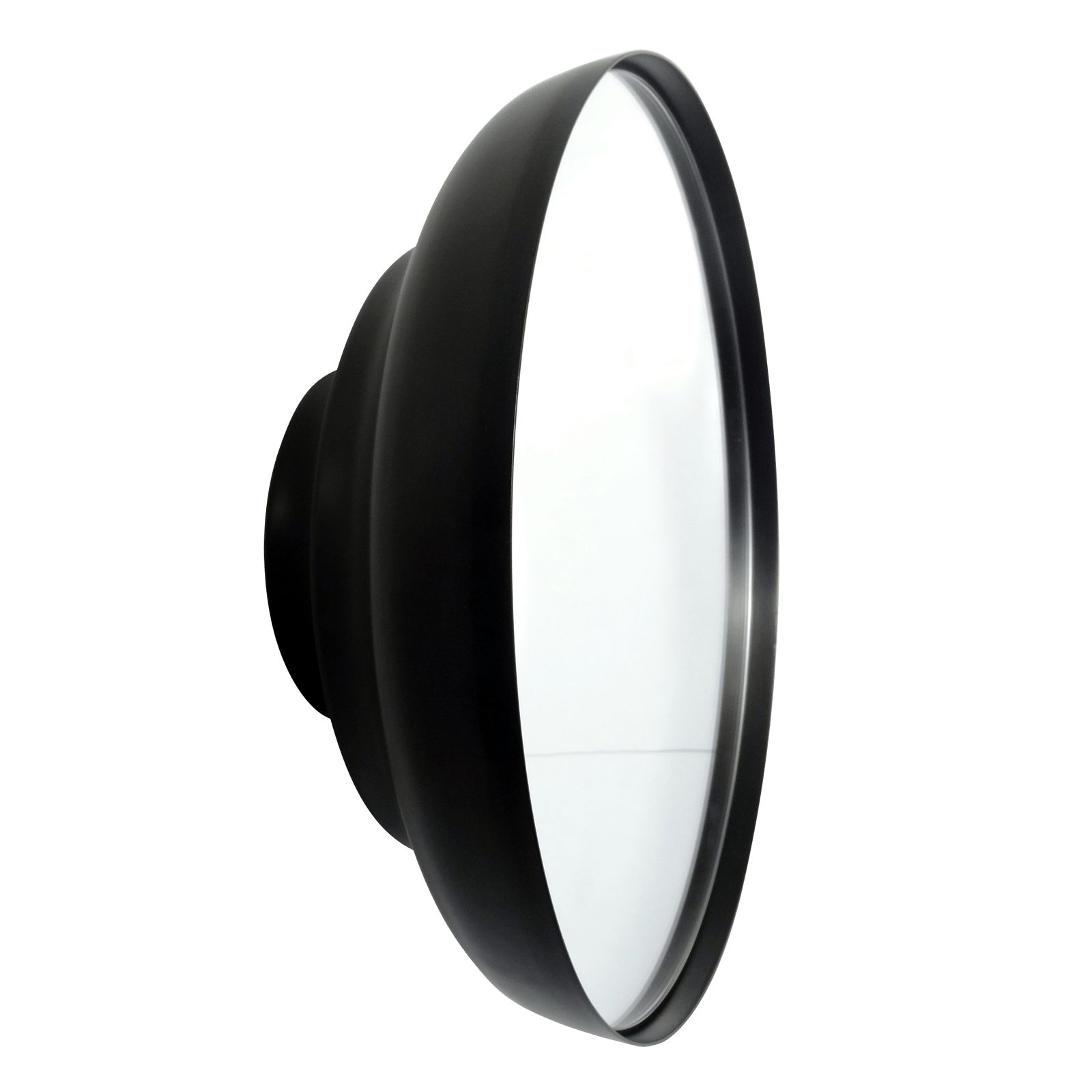 LaLe Living Wandspiegel Selma in Schwarz und Gold, Ø30 cm dreidimensional, aus Eisen
