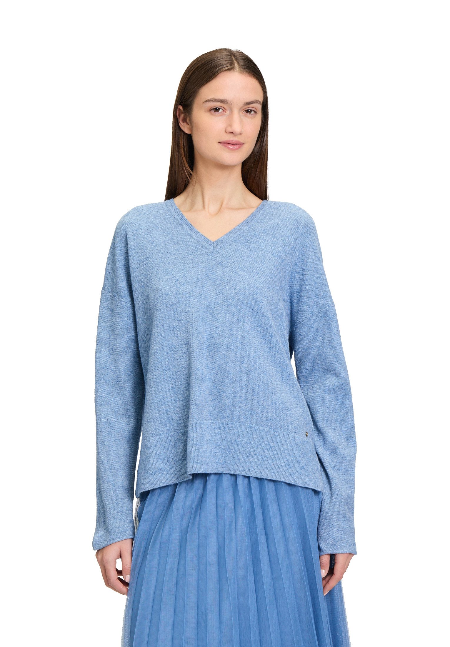 Betty&Co Strickpullover Damen Strickpullover mit V-Ausschnitt günstig online kaufen