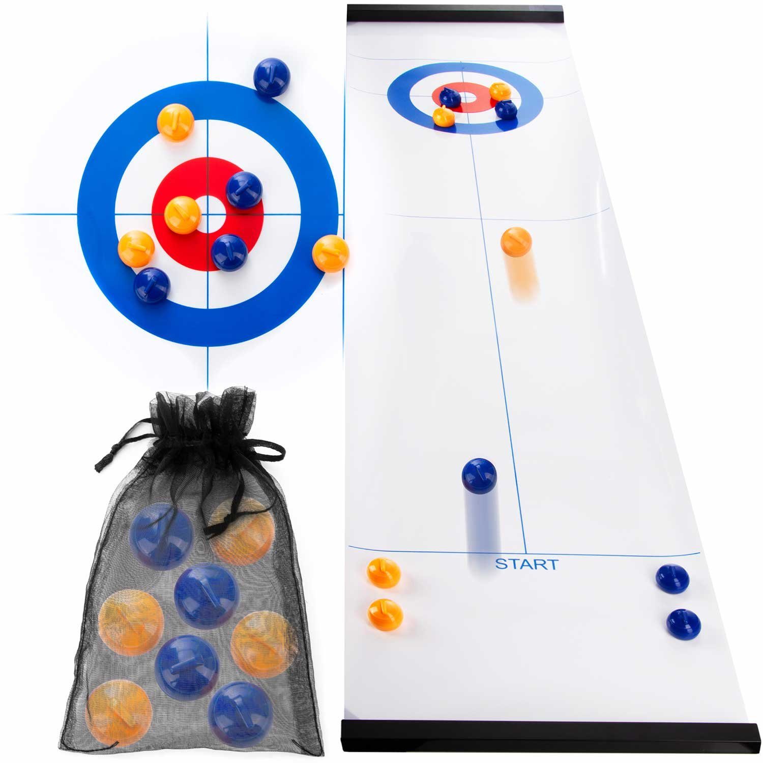 Goods+Gadgets Spieltisch Curling Table-top Spiel-Set, (Brettspiel), Eisstockschießen