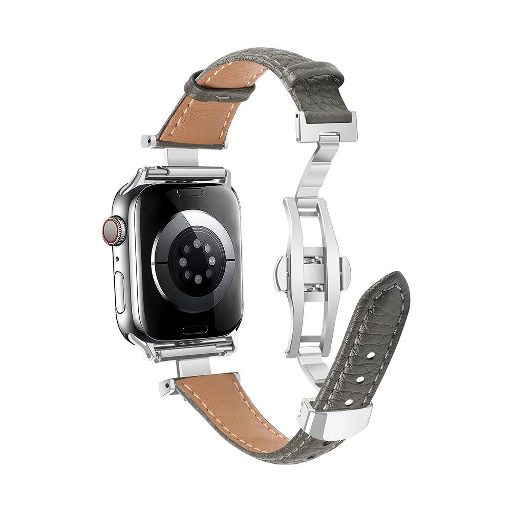 Uhrenarmband Watch Apple Lederarmband FELIXLEO Ersatz Kompatibel Armband,Echtes mit