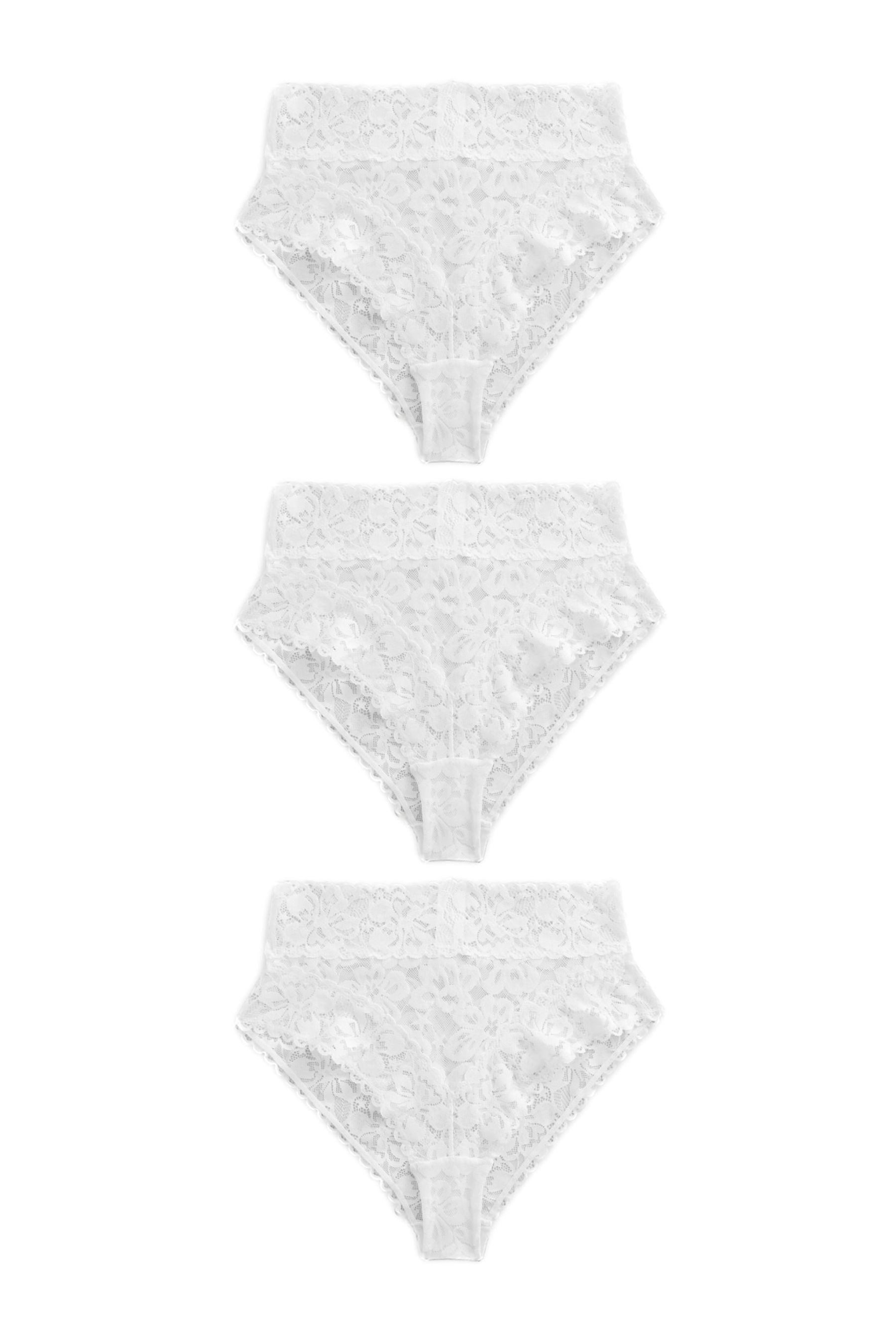 High-Waist-Slip 3er-Pack Rioslips aus Spitze mit hohem Bund