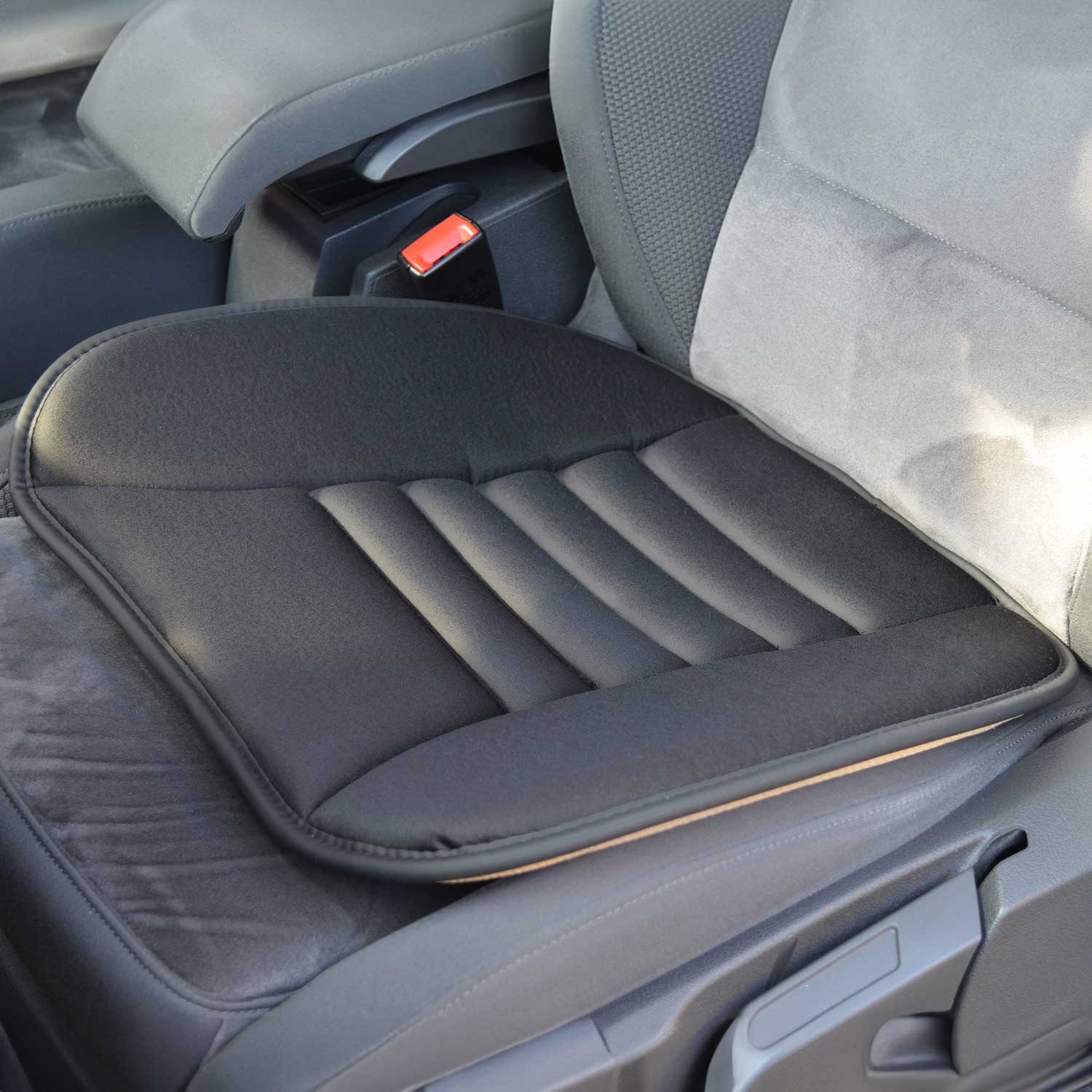 Diedrich Filmer GmbH Sitzkissen 2x Set Sitzkissen Memory Foam PU Sitzauflage, 2er Set Komfort Sitzbezug Sitzmatte Kissen für Auto Büro Reise Zuhause