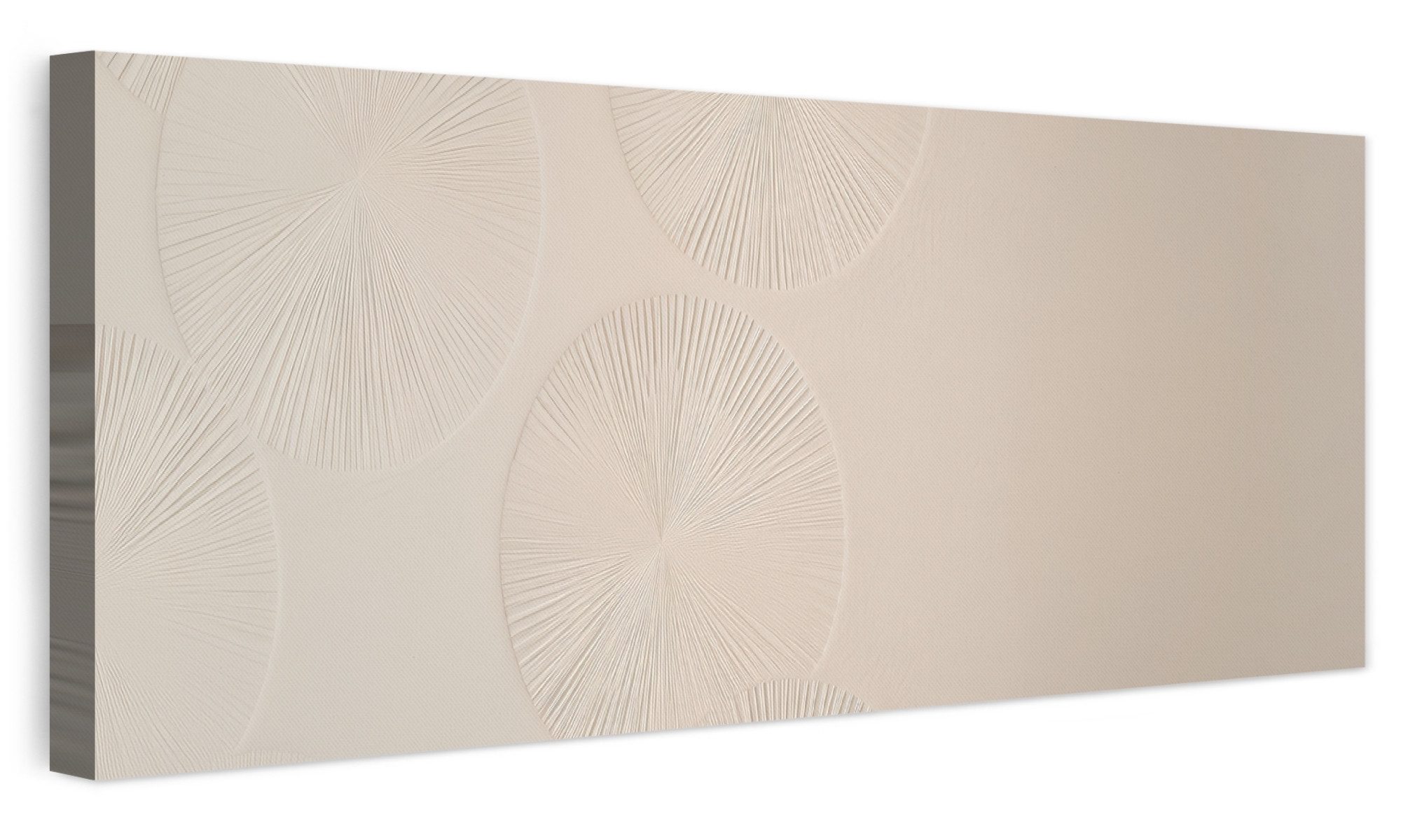 OneMillionCanvasses® Leinwandbild Panorama Japandi - Beige - Modern, Fotodruck (1 St), Wandbild, Deko Schlafzimmer Wohnzimmer Flur 60x20 cm