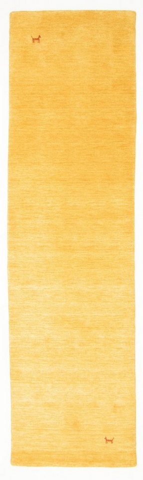 Wollteppich Gabbeh Teppich handgewebt gold, morgenland, rechteckig, Höhe: 8  mm, Kurzflor, Elegant und dezent gemustert
