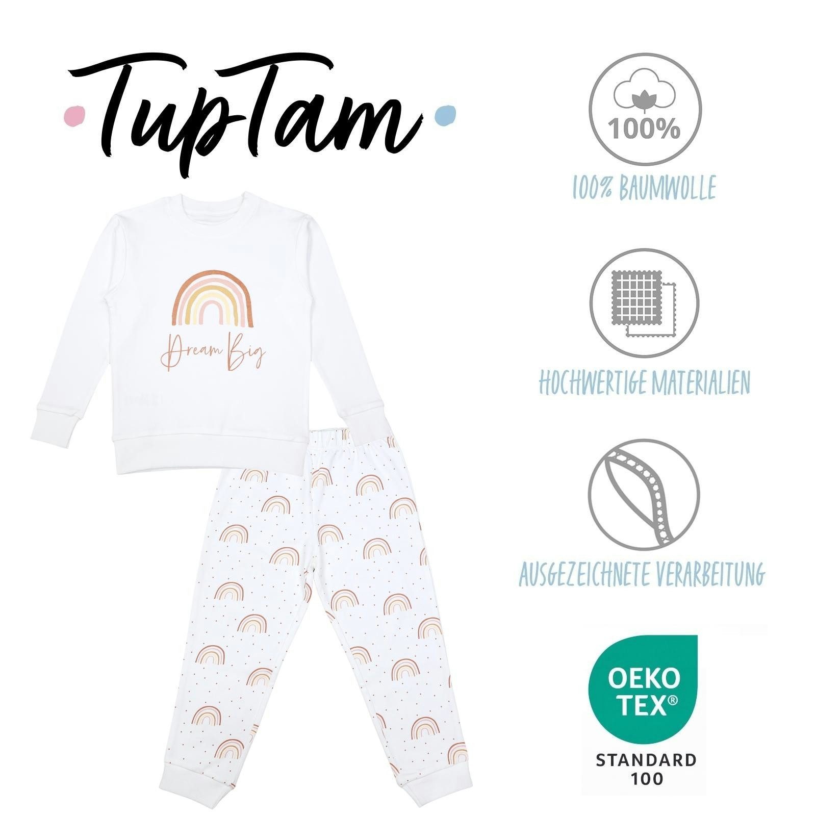 TupTam Schlafanzug Kinder Mädchen Schlafanzug Set Langarm Pyjama Nachtwäsche 2-teilig – Bild 2 von 5
