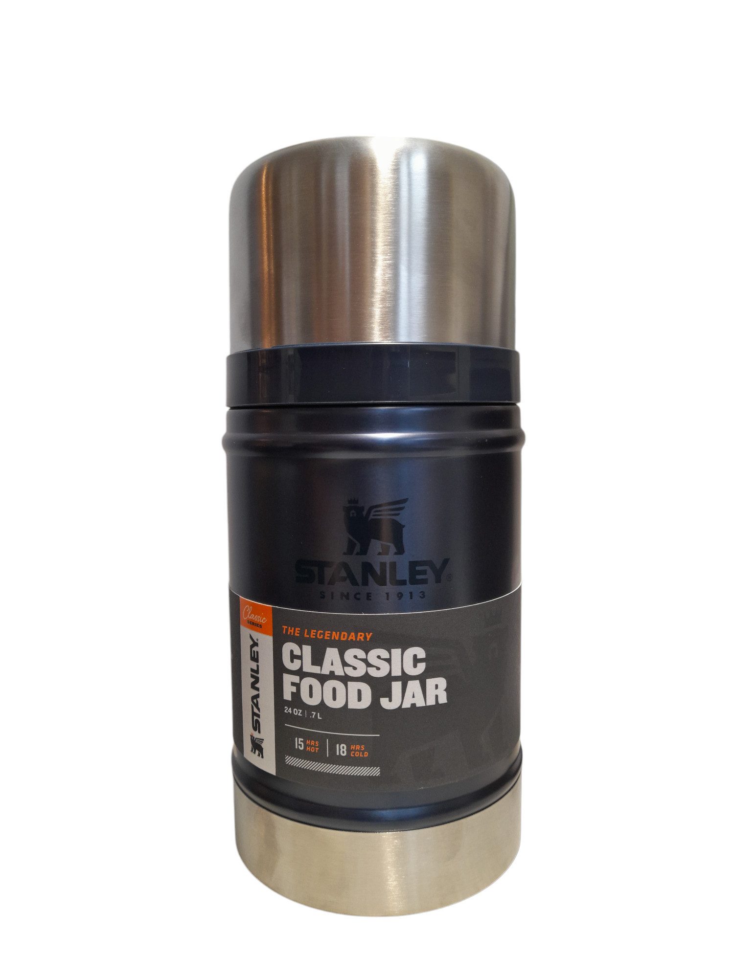 Stanley 1913 Thermoflasche Stanley CLASSIC FOOD JAR isolierter Essensbehälter 0,7 Liter, blau, BPA-frei, doppelwandige Isolierung, auslaufsicher