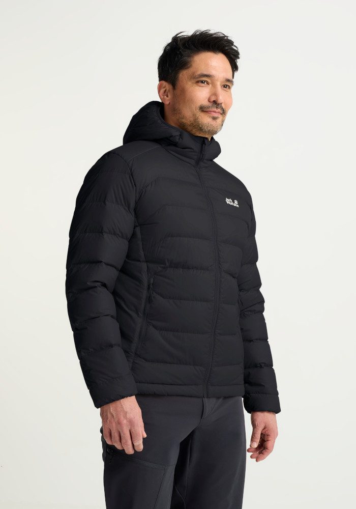 Jack Wolfskin Daunenjacke WILD PASS DOWN HOODY M RDS mit Kapuze, 3-in-1-kompatibel, warm gefüttert