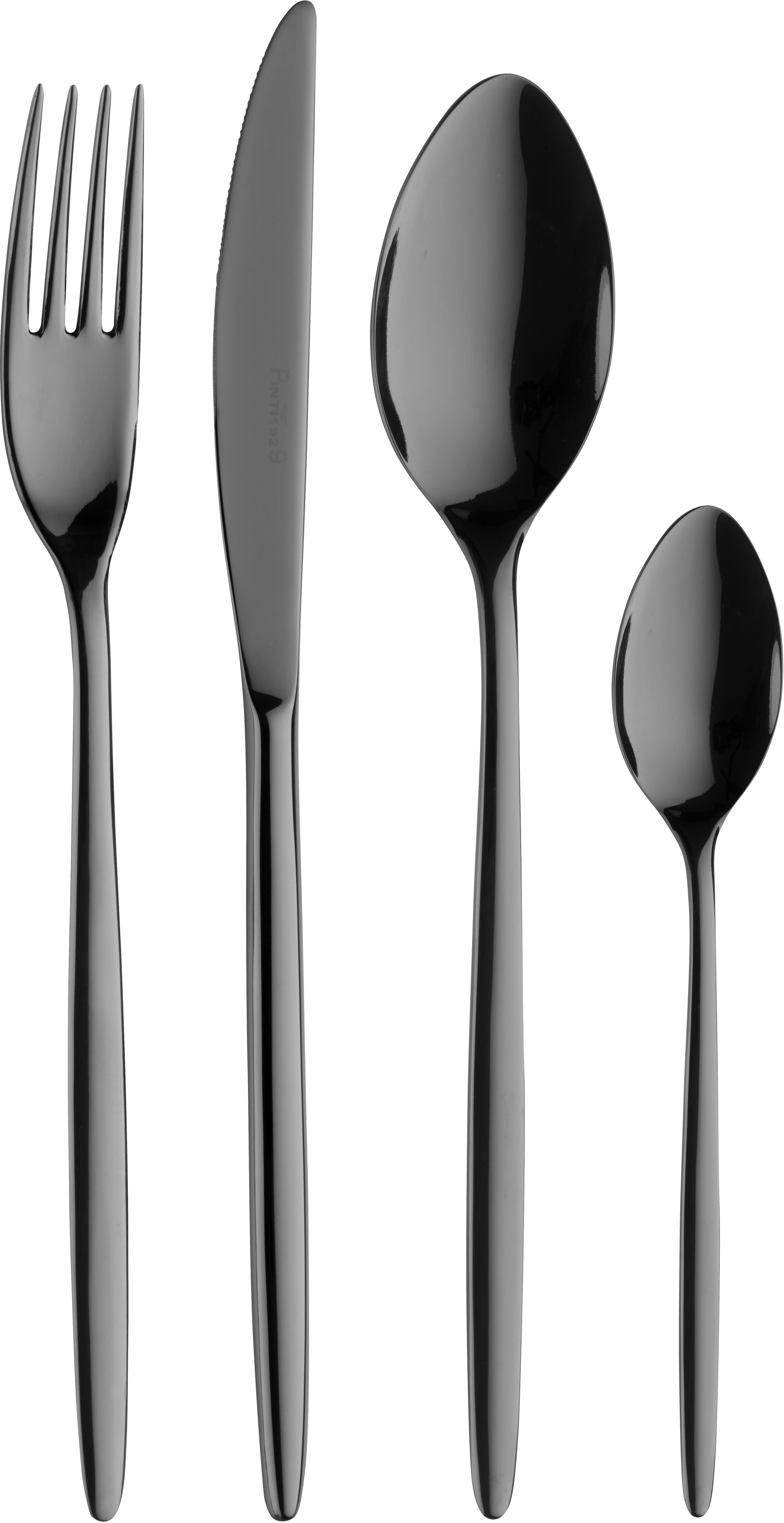 PINTINOX Besteck-Set Olivia Treasure (30-tlg), 6 Personen, Edelstahl 18/10, Optik Glänzend PVD Beschichtung