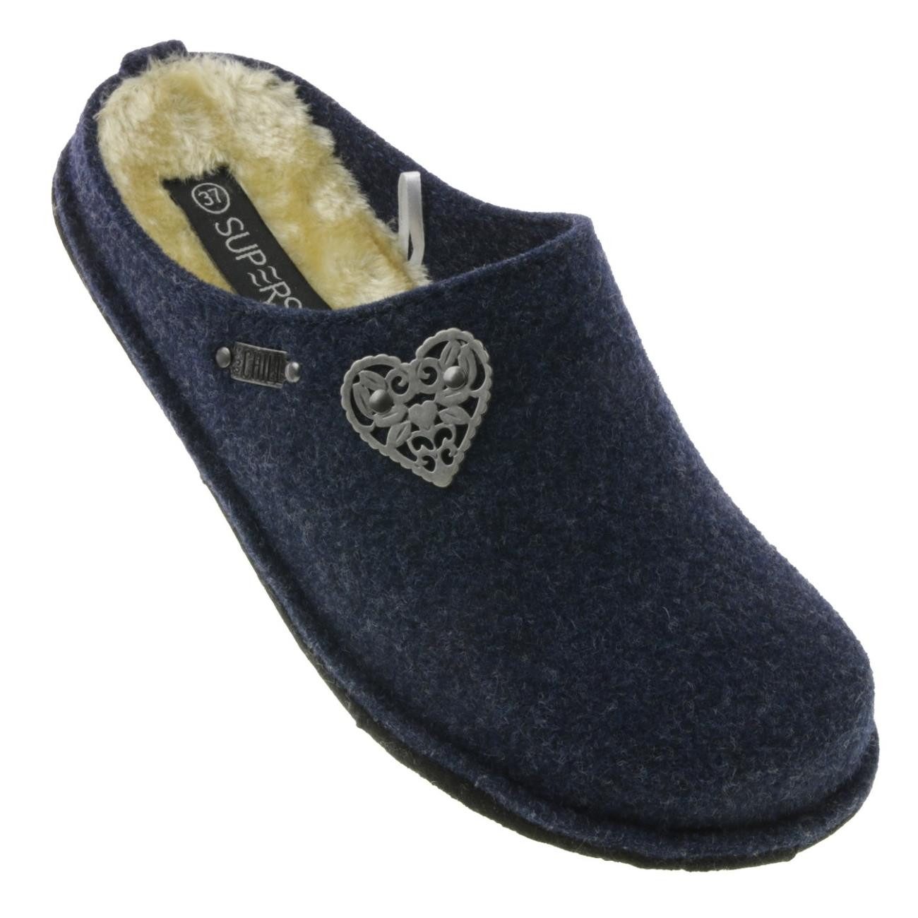 SUPERSOFT Supersoft Bio Home Woman Damenhausschuh blau EUR 40 Hausschuh