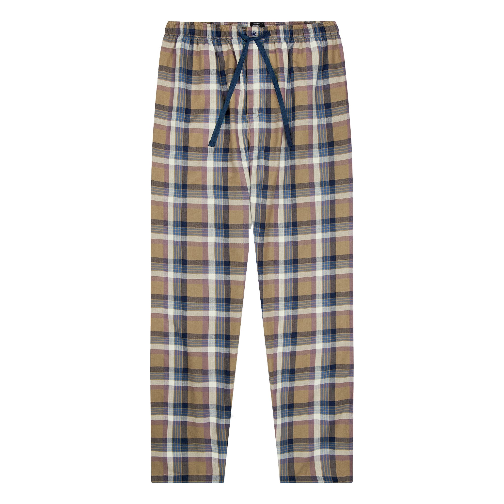 Schiesser Pyjamahose Schlafanzughose lang mit Knopfleiste