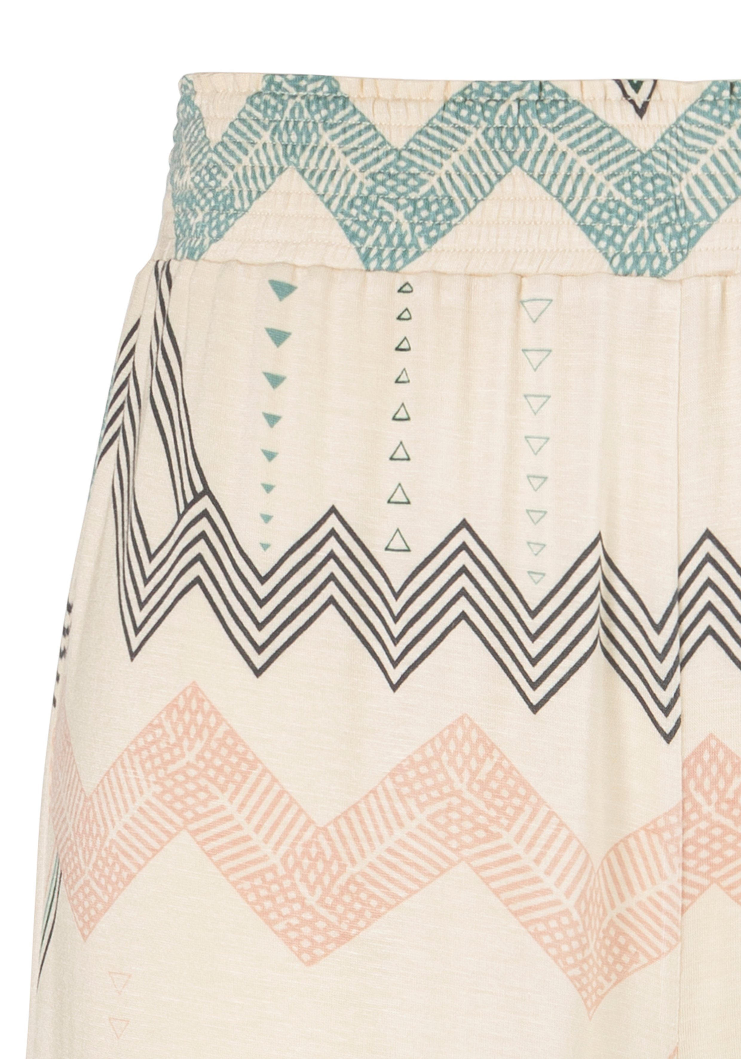 LASCANA Pyjamahose mit grafischem Zick-Zack Muster