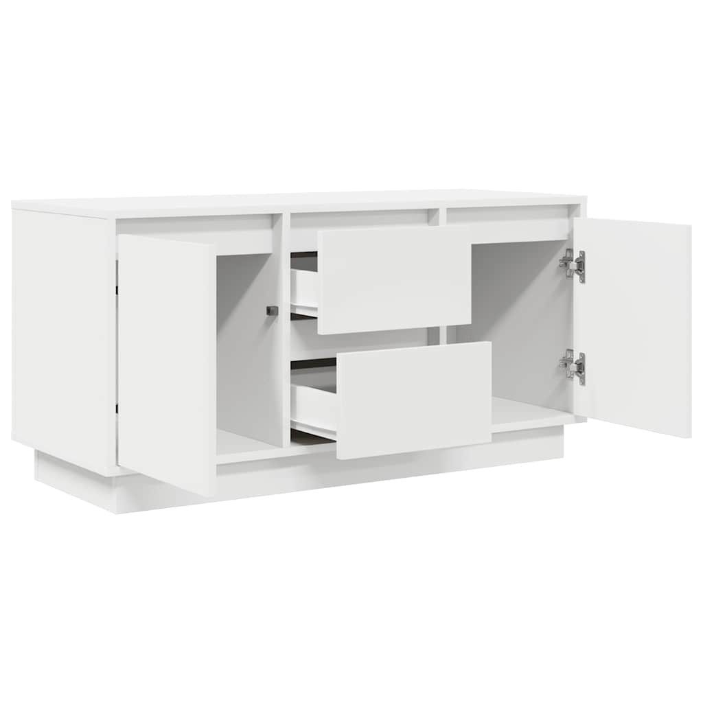 vidaXL TV-Schrank TV-Schrank mit LED-Leuchten Weiß 100x41x50 cm (1-St)