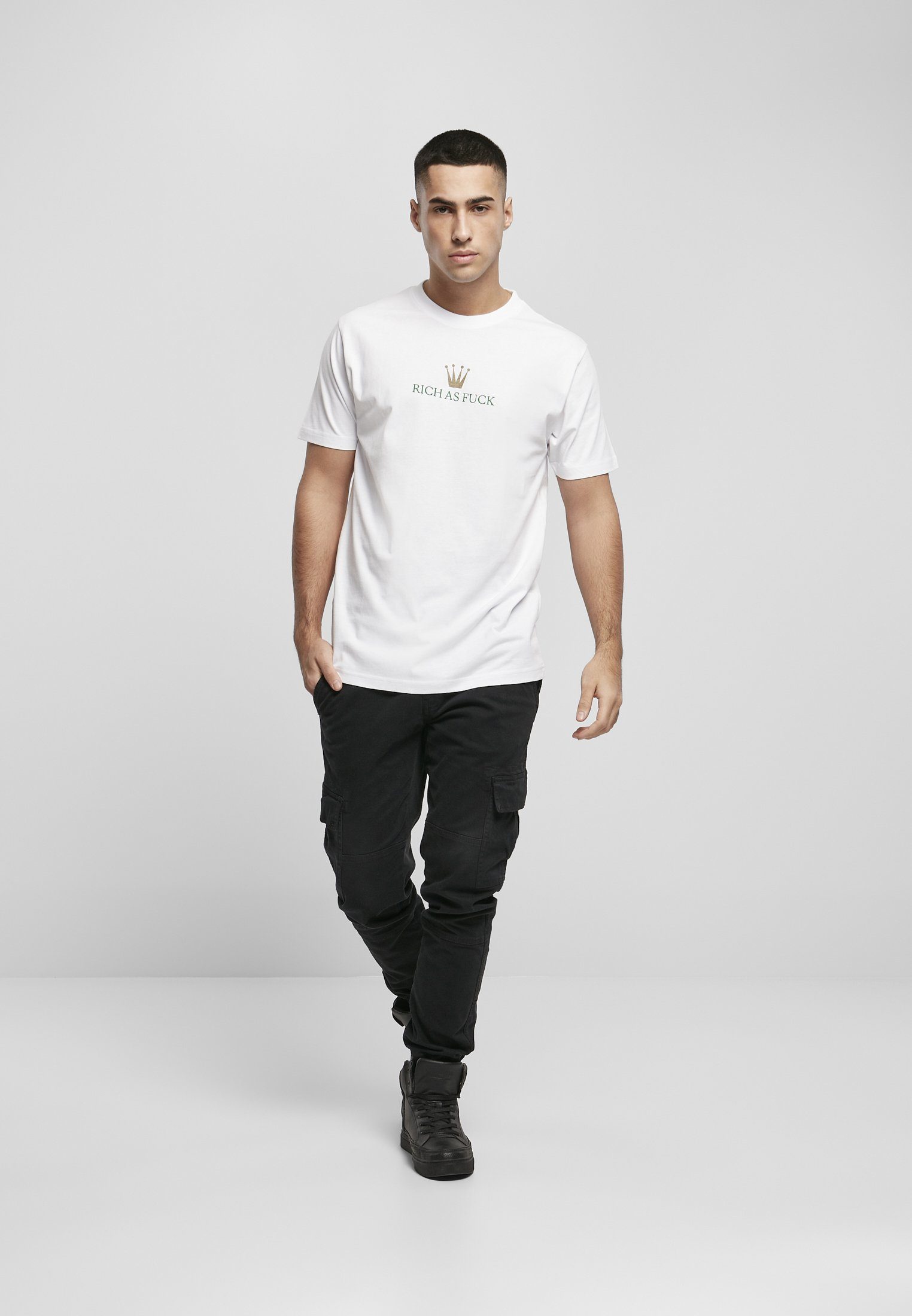 T-Shirt (1-tlg) As Herren white MisterTee Tee Rich Fuck