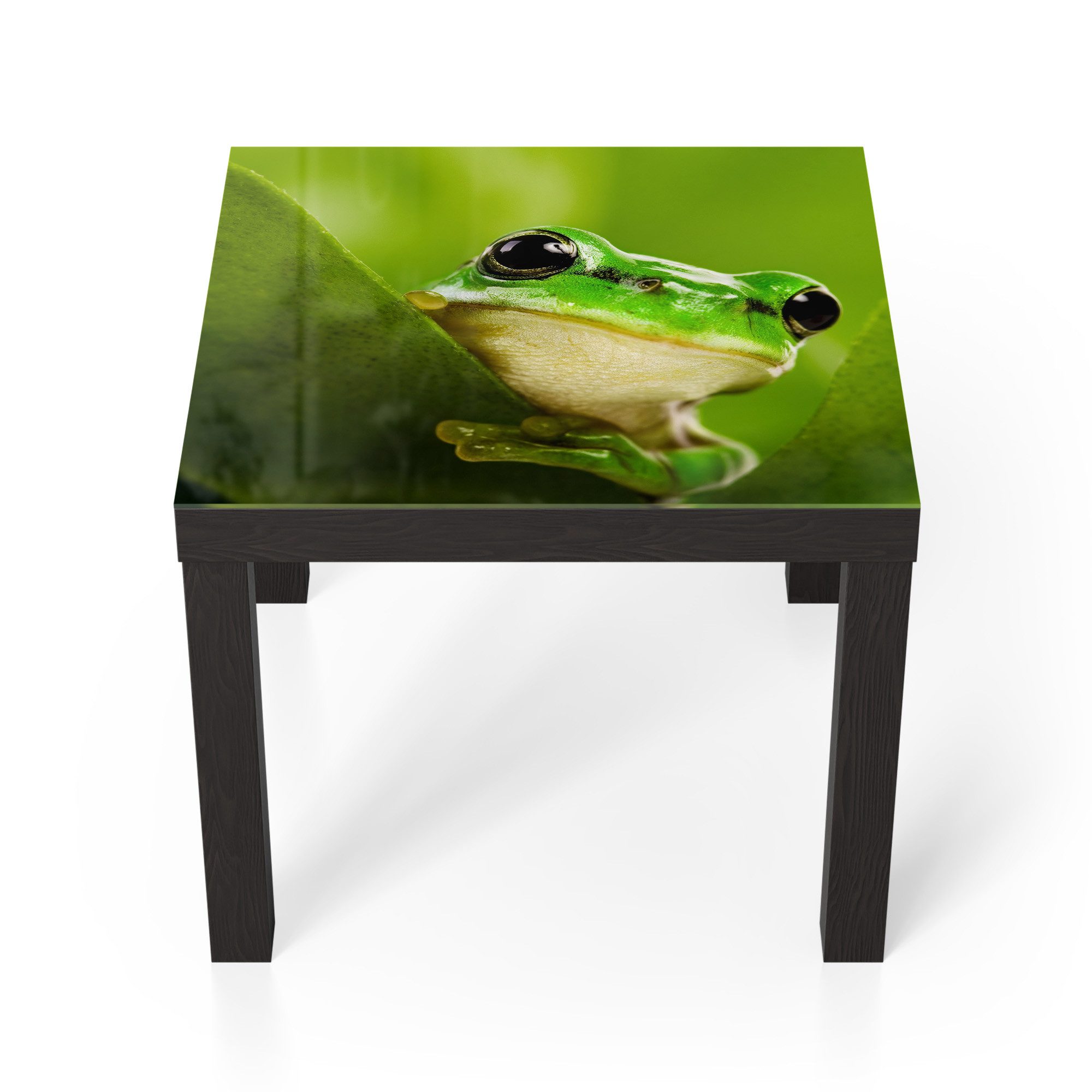 DEQORI Couchtisch 'Grüner Lauschposten', Glas Beistelltisch Glastisch modern