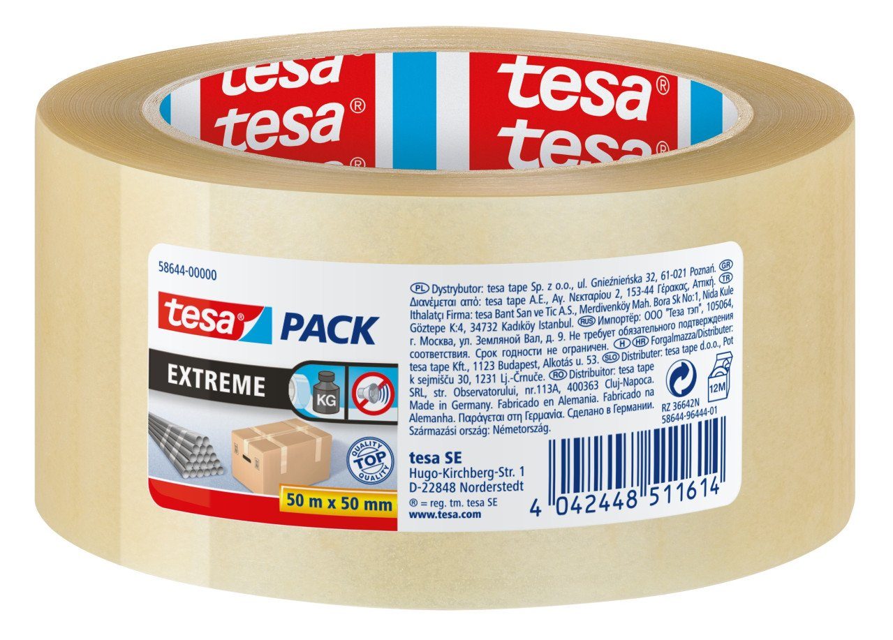 tesa Klebeband tesa Pack Extreme 50 m x 50 mm, transparent