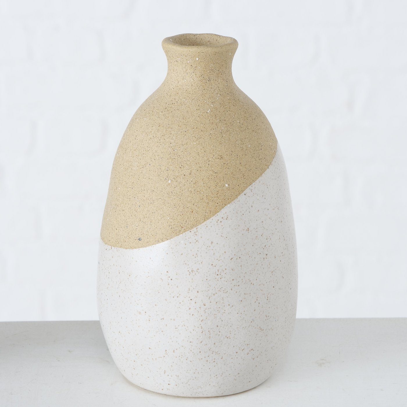 aus BOLTZE in 2er beige/schwarz/weiß, Dekovase Set Porzellan "Seily" Vase St) (2