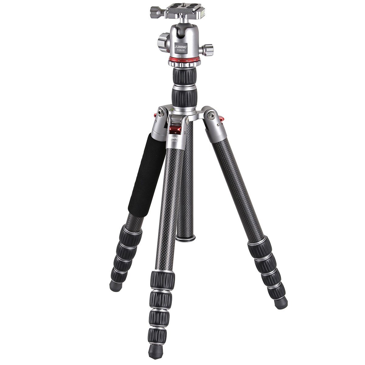 JUSINO TK-2535 C + Kugelkopf FGS-30 Karbon Tripod Monopod-Funktion Dreibeinstativ | Dreibeinstative