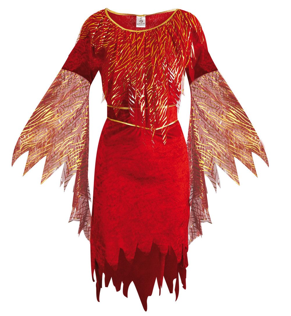 Fries Teufel-Kostüm Höllenfürstin Teufelin Kostüm Kleid Rot mit Gürtel Hall günstig online kaufen
