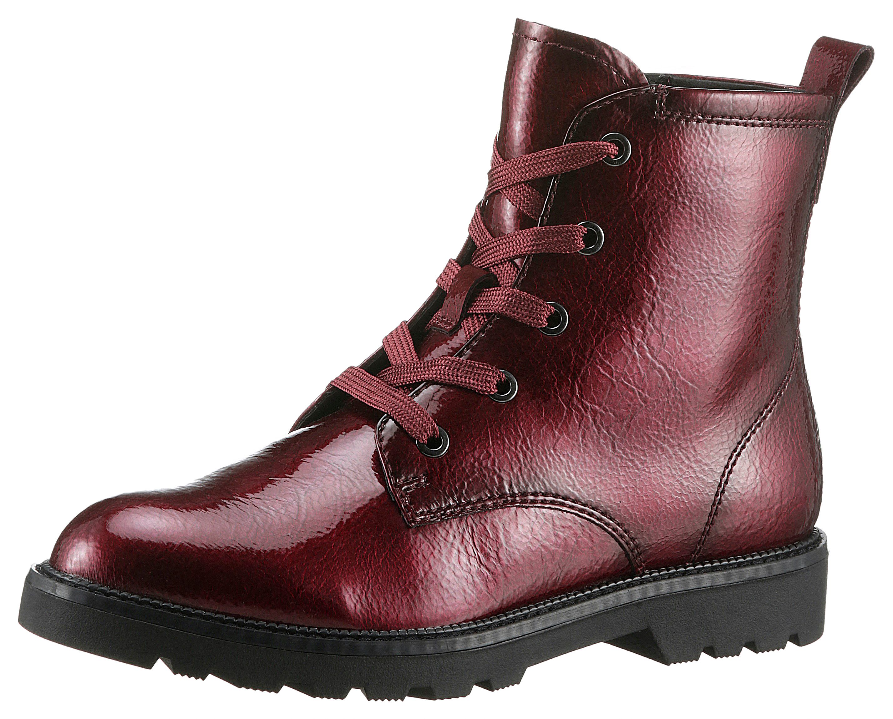 Tamaris Schnürboots, Blockabsatz, Schnürstiefelette in veganer günstig online kaufen