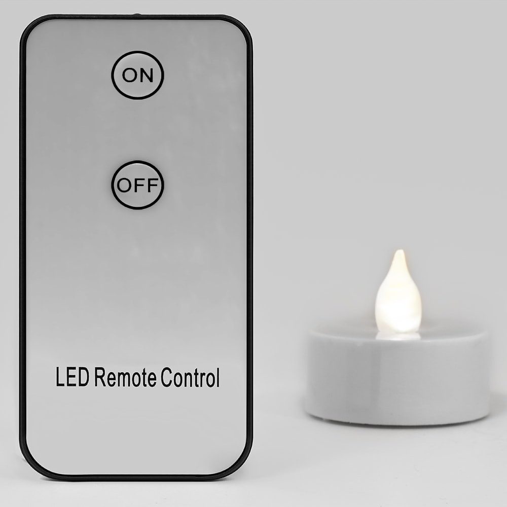 monzana LED-Kerze, +300H elektrisch flackernd Fernbedienung Batterien 10xTeelichter 3,7CM