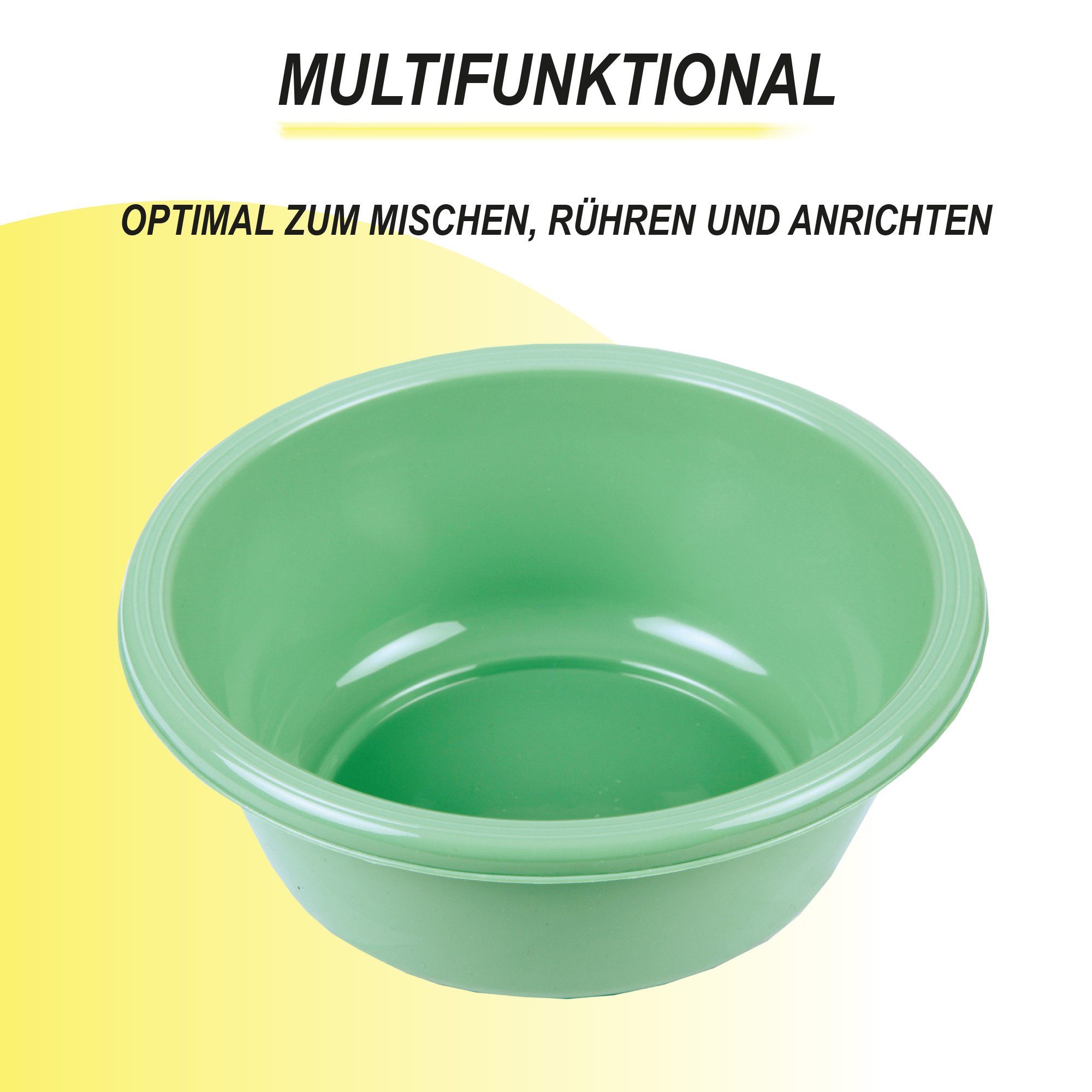 Pro Home Salatschüssel mehrteilig 0,7L/1,5L/2,5L/4,0L/6,0L, Kunststoff, (5er Set, 5-tlg), stapelbar, mikrowellengeeignet, spülmaschinenfest