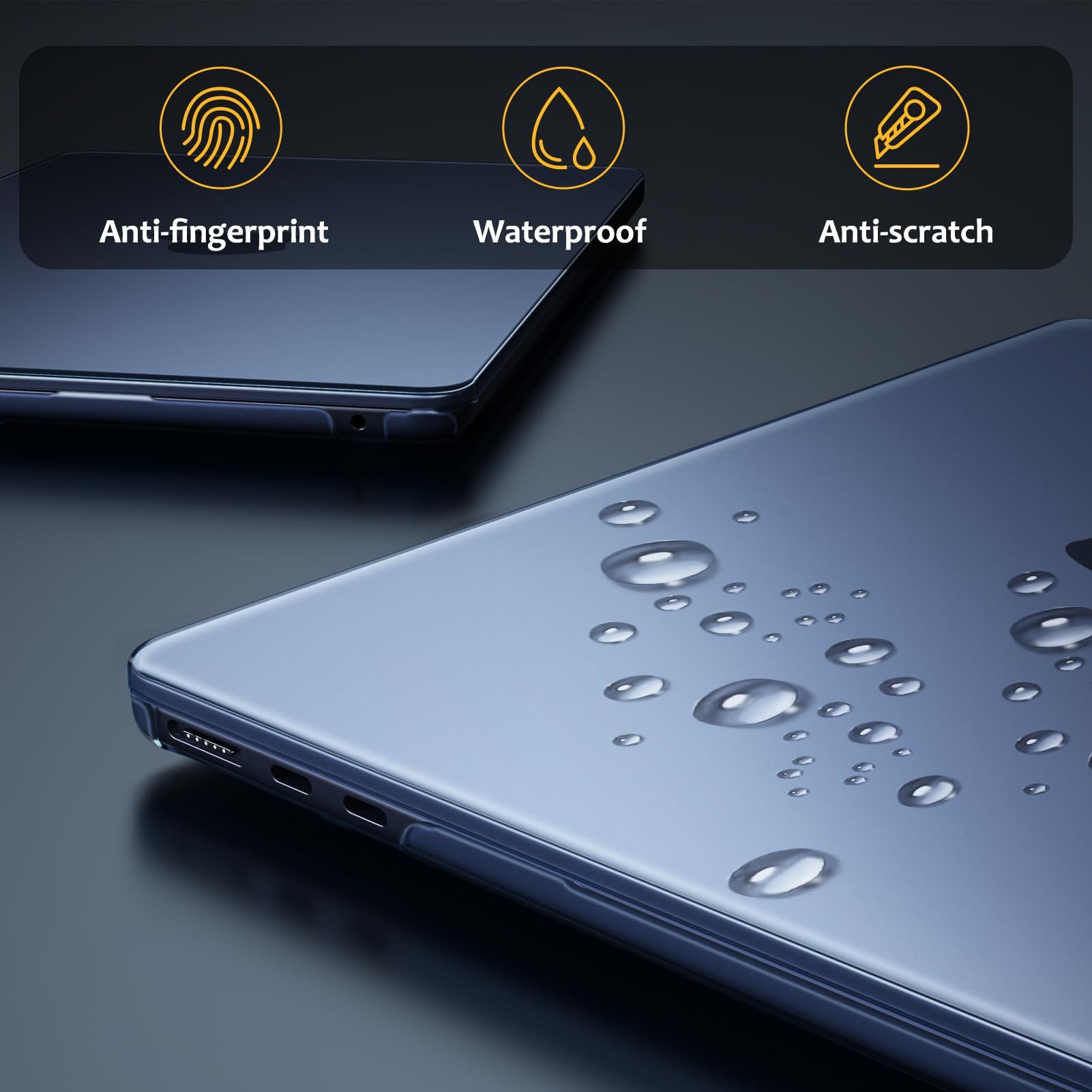 Fintie Laptop-Hülle für MacBook Air 13,6'' M5 M4 M3 M2 (2026-2022) A3449 A3240 A3113 A2681 13,6 Zoll, [100% Entspricht der Offiziellen Farbe] Ultradünne Matte Hartschale